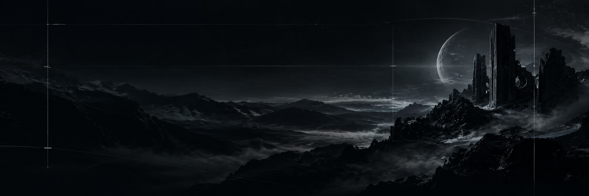 Citadel ridge under a moon